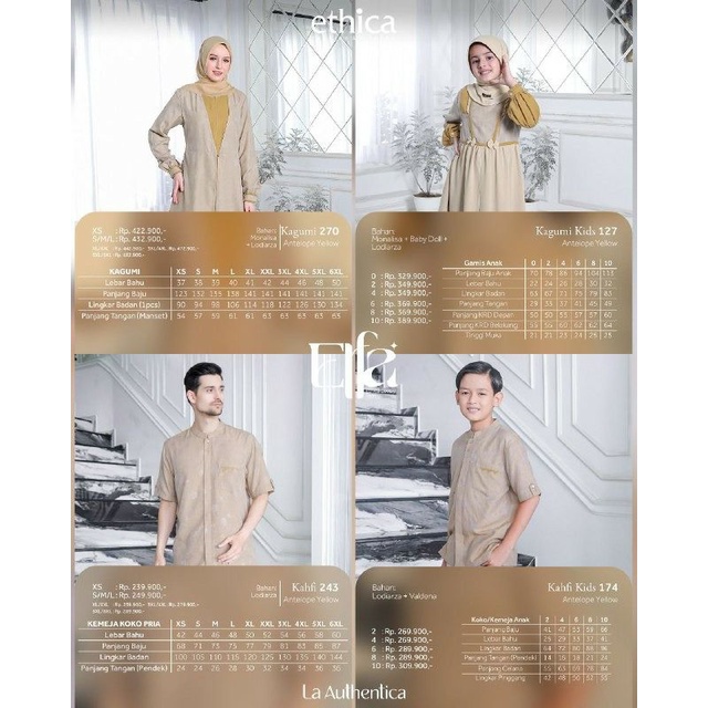 Ethica Kagumi 270 Antelope Yellow Baju Muslim Gamis Dress Premium Terbaru Ori Lebaran 2023