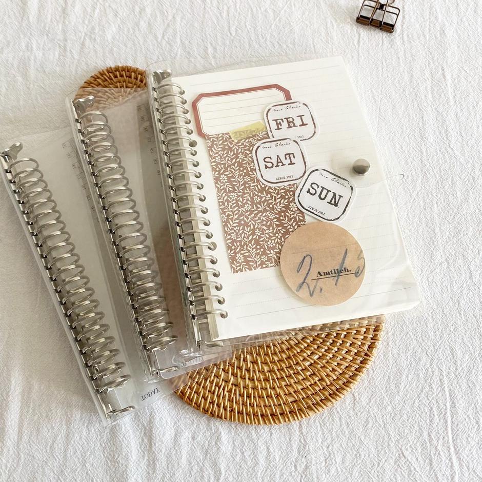 

LKJ-64 (THE UNIVERSE) 20 Rings Binder A5 Bening Transparent 20rings Binder Bening BuJo Aesthetic Binder - ST015 6>G