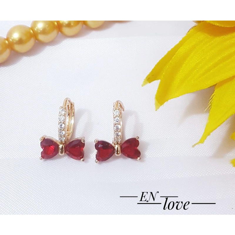 Anting Pita Baru Permata Zircon Terbaru Gold Import 1227b