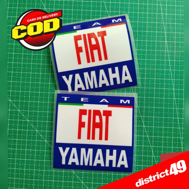 Sablon Logo TEAM FIAT YAMAHA - Sablon DTF - Sablon Kaos Sweater Jaket Topi dll