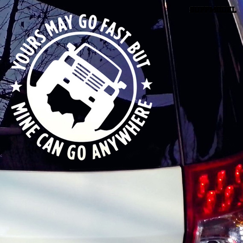 [Dekorasi] Yours May Go Fast Huruf Cetak Mobil Jendela Pintu Decal Racing Reflektif Sticker