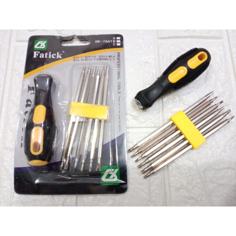 Obeng set / obeng set 6 mata / obeng set fatick