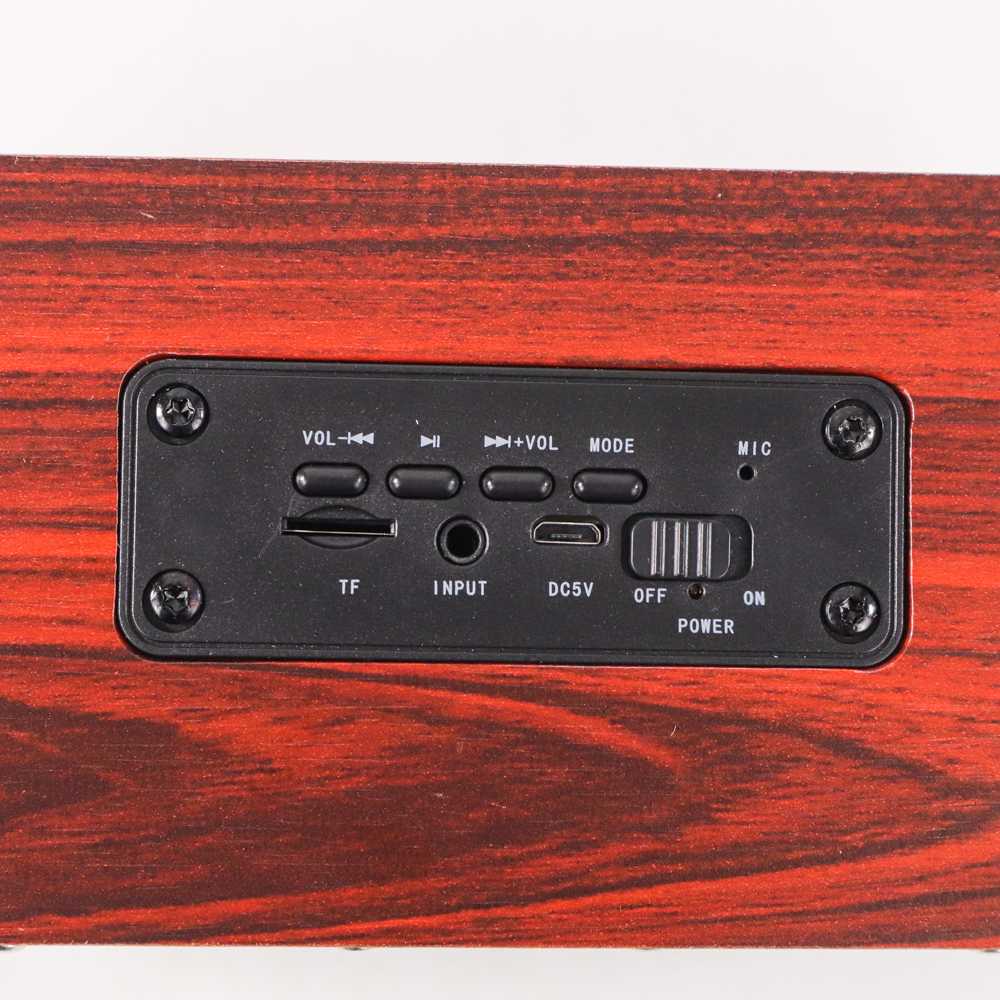 Desktop Speaker Bluetooth Bass Stereo Subwoofer Desain Kayu