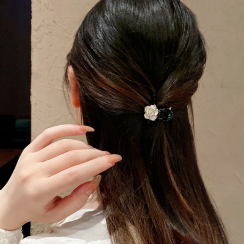 Gadis Korea Jepit Rambut Kecil Mini Sederhana/Fashion Bunga Camelia Imitasi Mutiara Hair Clips