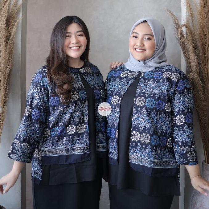 ATRACTIV Blouse Batik Jumbo XXL 3XL 5XL 6XL Blouse Batik Bigsize