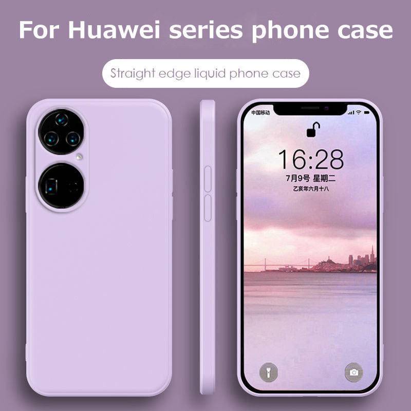 NOVA Casing Silikon Cair Persegi Mewah Untuk Huawei Honor 30v30 V40 Pro Candy Soft Shockproof Case Untuk Huawei Nova7 8 Pro