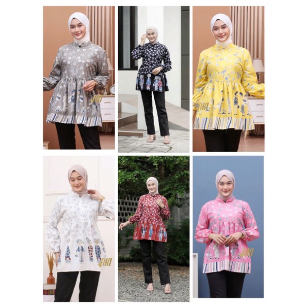 Batik wanita - Atasan batik wanita modern - batik wanita - seragam kantor - baju batik kantor - 2022