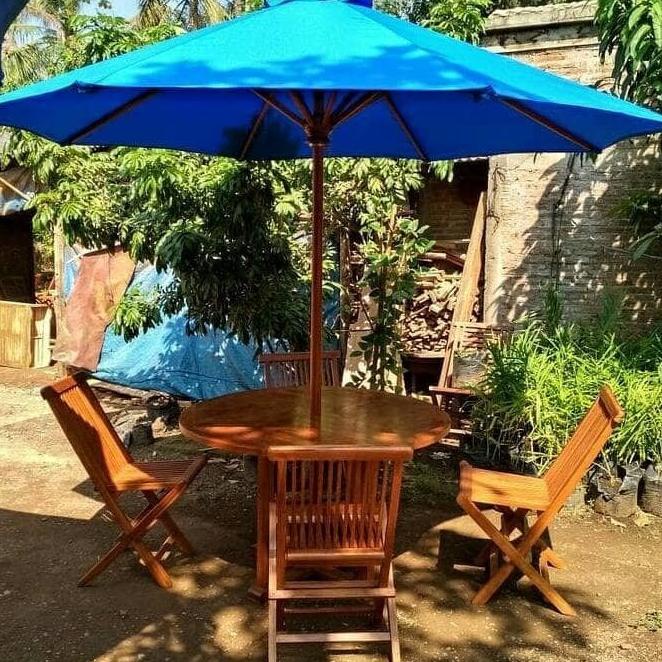 Set Meja Payung Cafe Outdoor