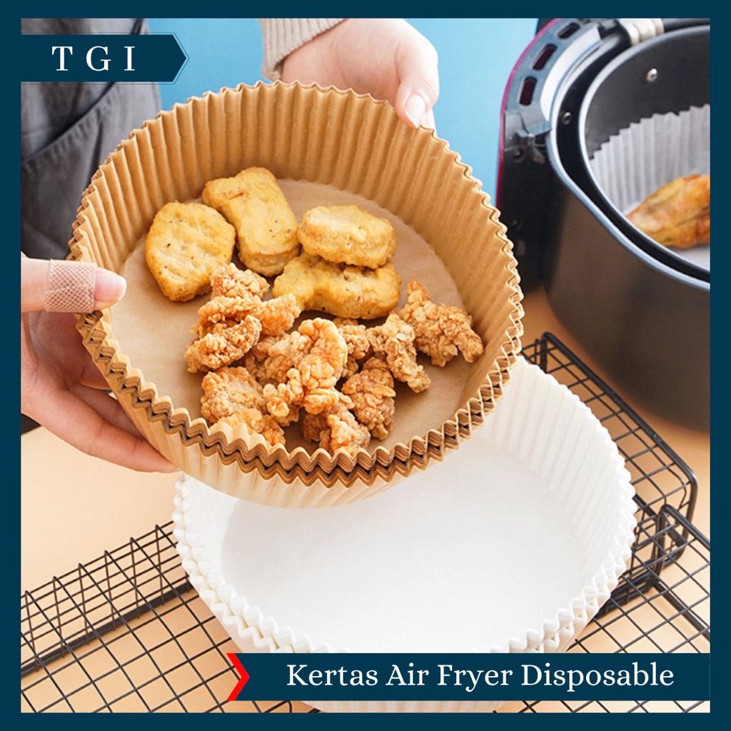 TGI – [25/50 LEMBAR] SHEETS AIR FRYER / ALAS KERTAS AIR FRYER / BAKING PAPER AIR FRYER ANTI LENGKET