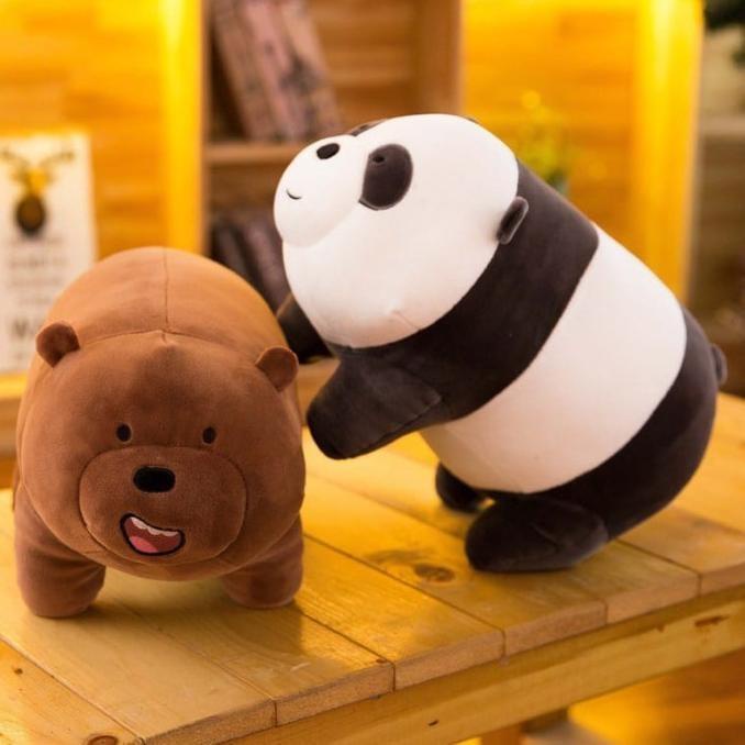 Tp Boneka We Bare Bears Miniso Grizzly/ Boneka Panda / Boneka Ice Bear 92