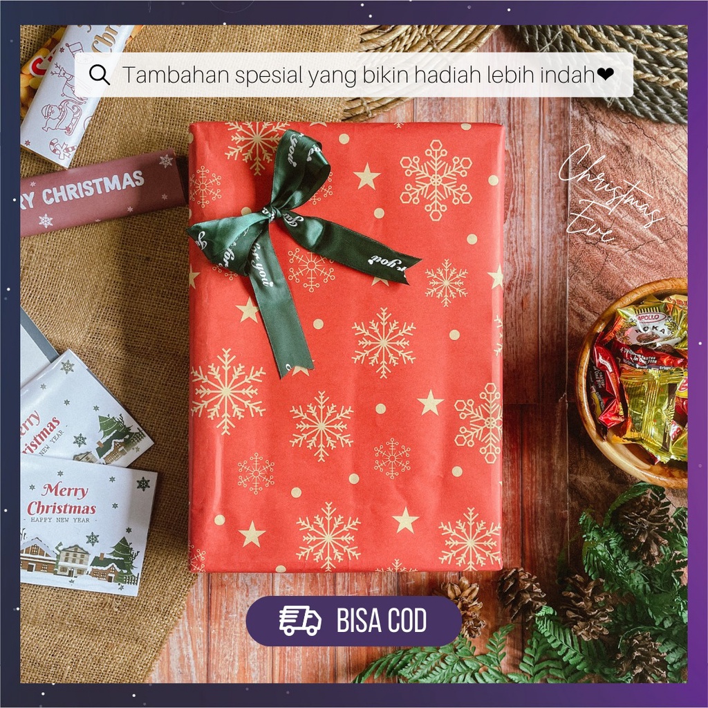 

Kertas Kado Motif Natal Chistmas Craft Wrapping Paper Merry Christmas