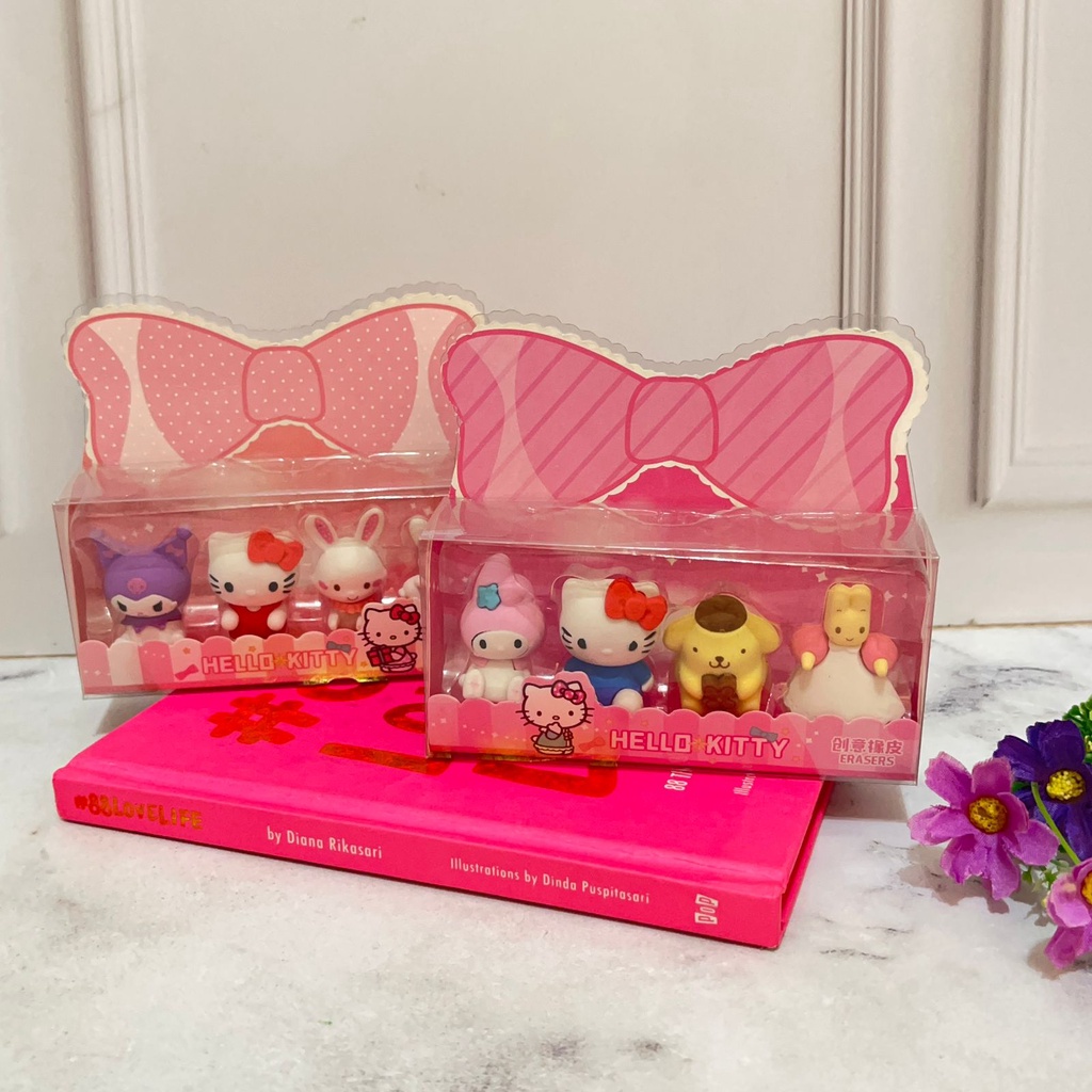 

Penghapus 1 set isi 4 pcs bentuk sanrio - KUROMI MELODY ERASER PACKAGE - hapusan lucu unik alat tulis kerja kantor sekolah anak hadiah sovenir warna warni wangi bersih dessert manisan