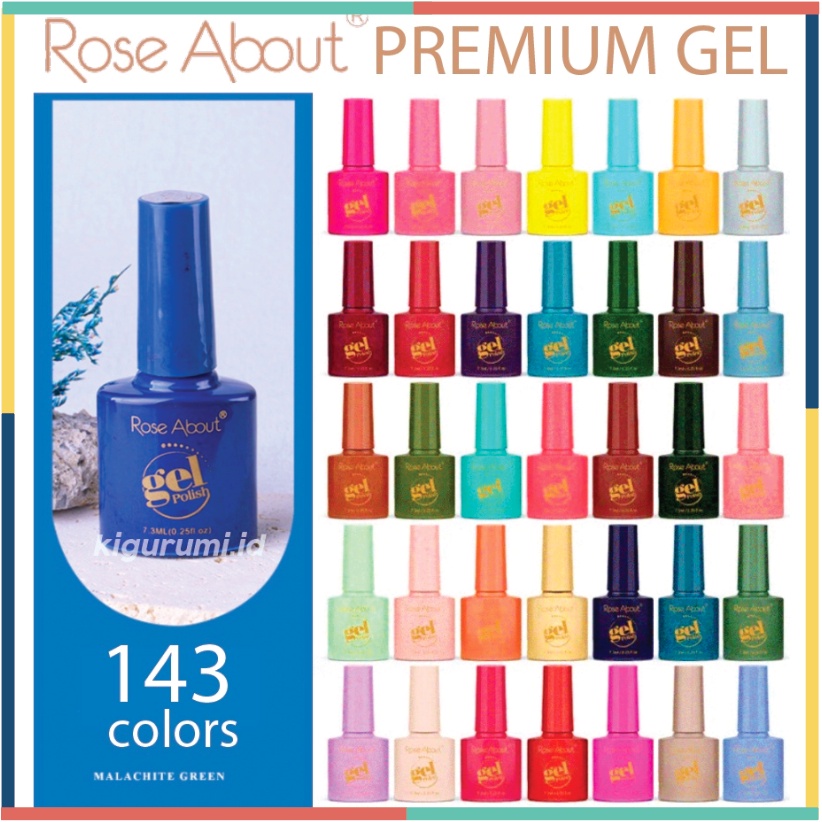 (1-87) ROSE ABOUT Kutek UV Premium Gel Halal Cat Kuku Polish 7.3 ml KU045