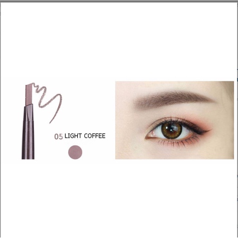 LAMEILA Geometry Colors Double Heads Eyebrows Pensil Alis Eyebrow Brush Waterproof Tahan Air