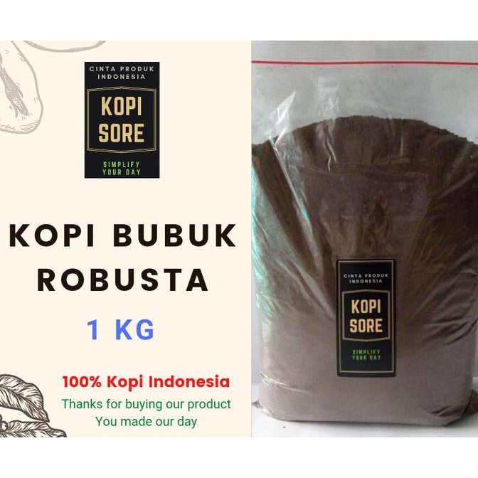 

[BISA COD] KOPI BUBUK 1 KG HARGA SANGAT TERJANGKAU, HARUM, NIKMAT, PACKING RAPIH