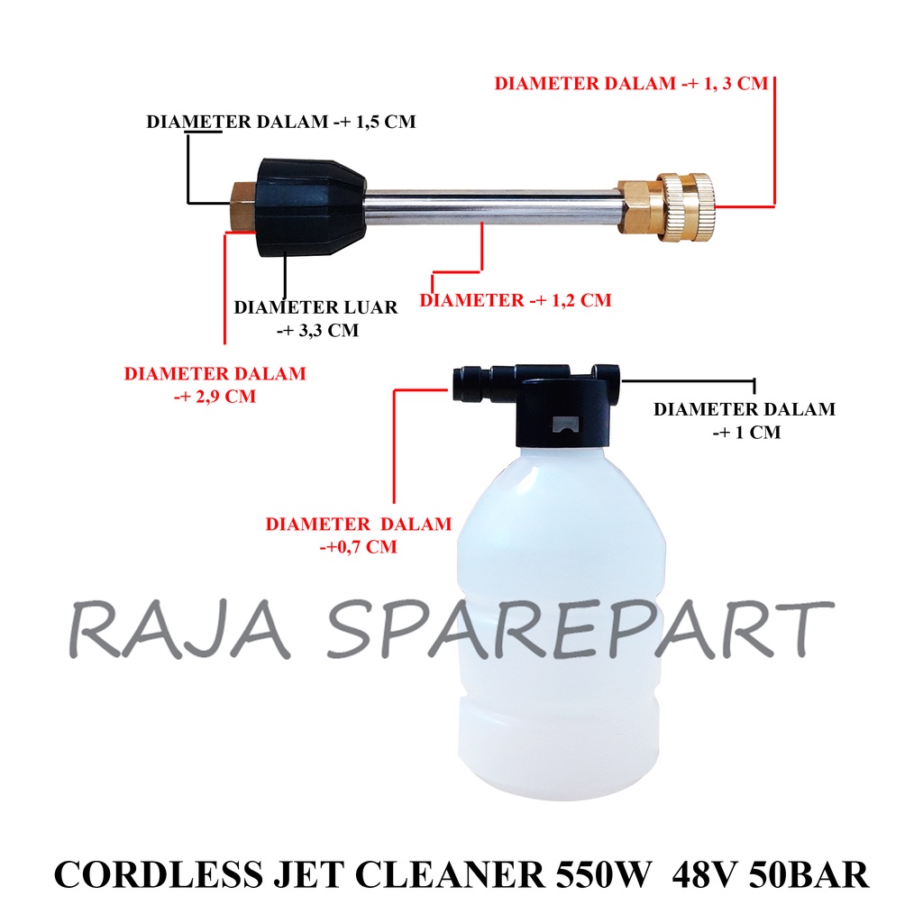 CORDLESS JET CLEANER 550W  48V 50BAR