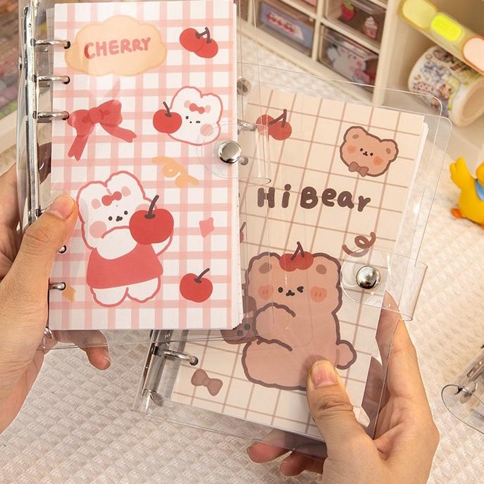 

☞☞ [THE UNIVERSE] Buku Binder A6 6 Ring Transparan Binder Cover Notebook Binder Hologram - ST005