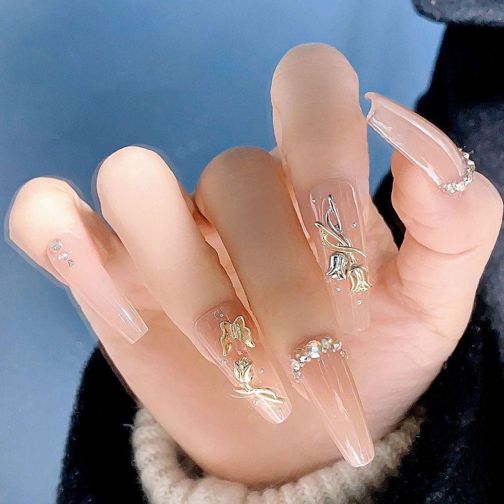Mxbeauty Bow Nail Art Dekorasi Mewah Fashion Ikatan Simpul Manikur Aksesoris Alloy 3D Nail Jewelry