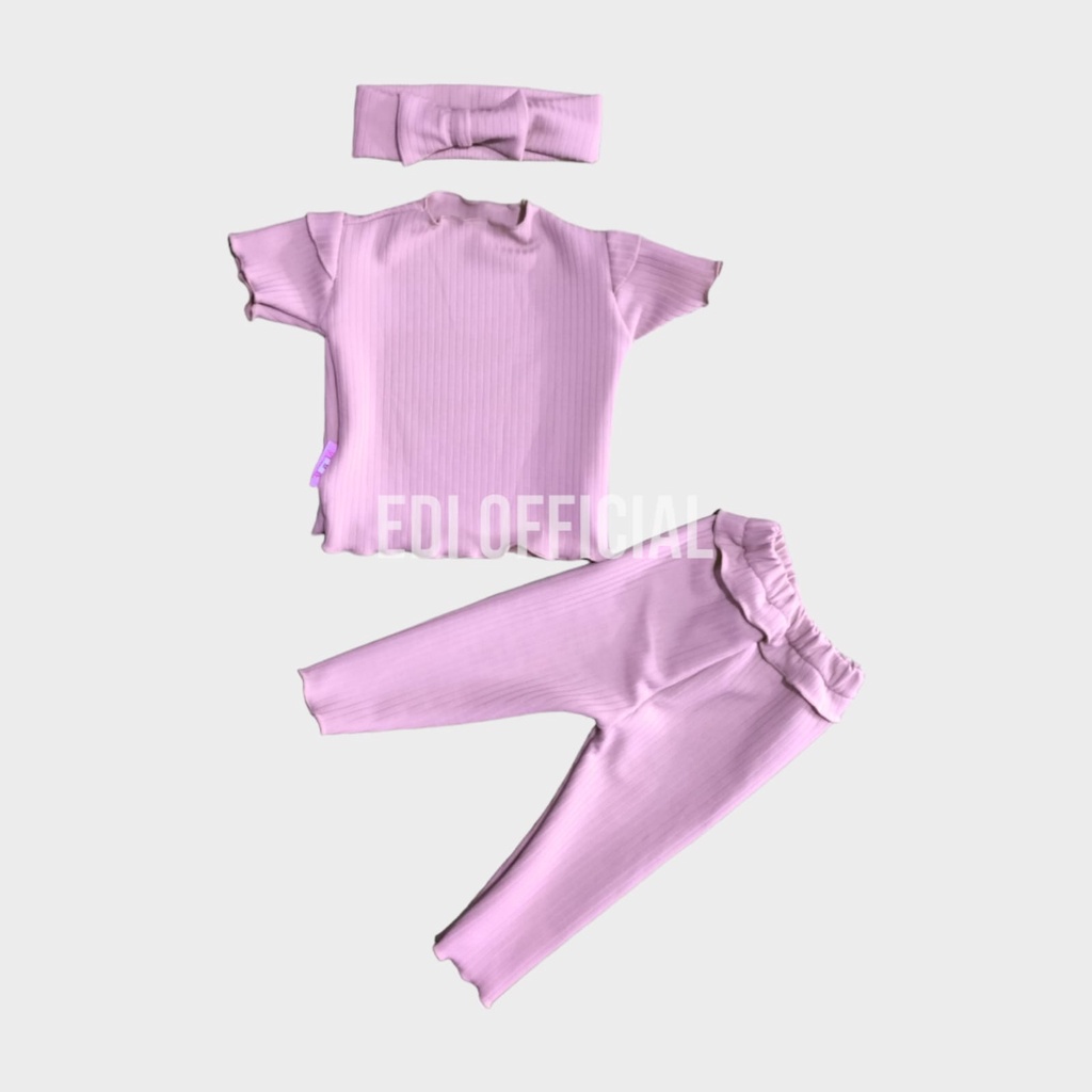 Set Baju Bayi One Set Mango Knit Premium Usia 3-18 Bulan