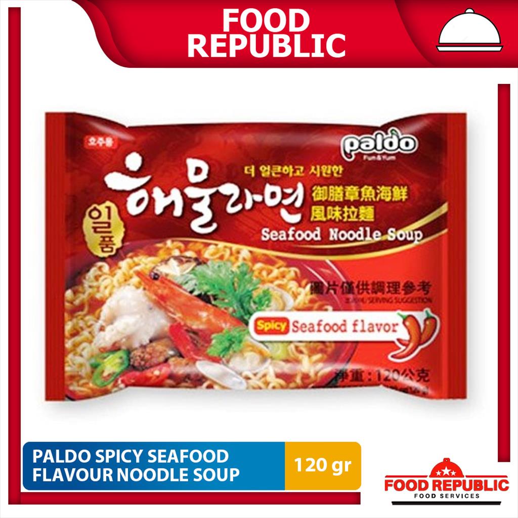 Paldo Seafood Mie Kuah 120 GR Halal Import Korea Mie Enak dan Tebal