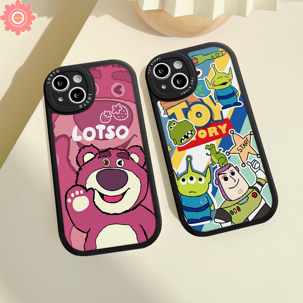 Oppo A96 A16 A15 A5s A17K A55 A54 A77s A17 A57 A95 A12 A16K A74 A76 A16E A3S A1K A94 A7 Reno 5Z 8 7 7Z 5F 5 6 A53 A92 A9 A5 A31 Toy Story Kartun Strawberry Bear Manyo Sarung Soft Case