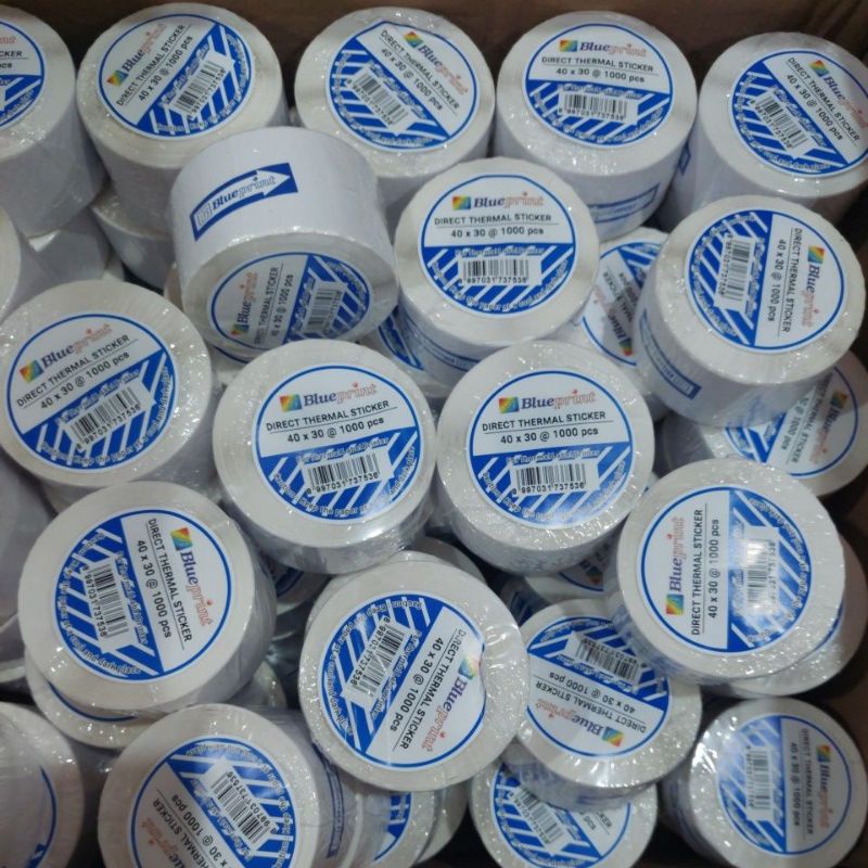 

Thermal Sticker Barcode 40x30 Blue Print / Label Stiker Barcode 40x30
