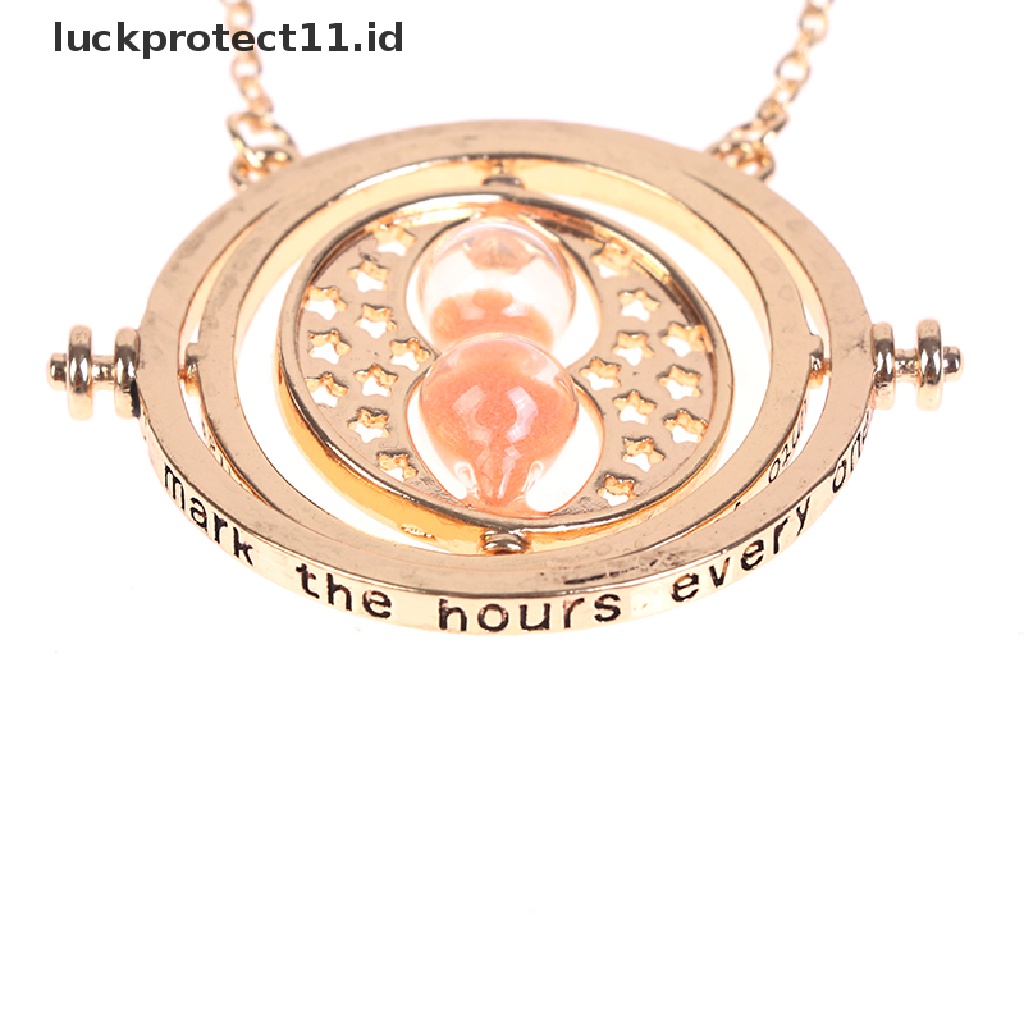 /Fashion Hot//// Harry Potter Kalung Time Turner Kalung 3D Jam Pasir Kalung Rotag Berputar.