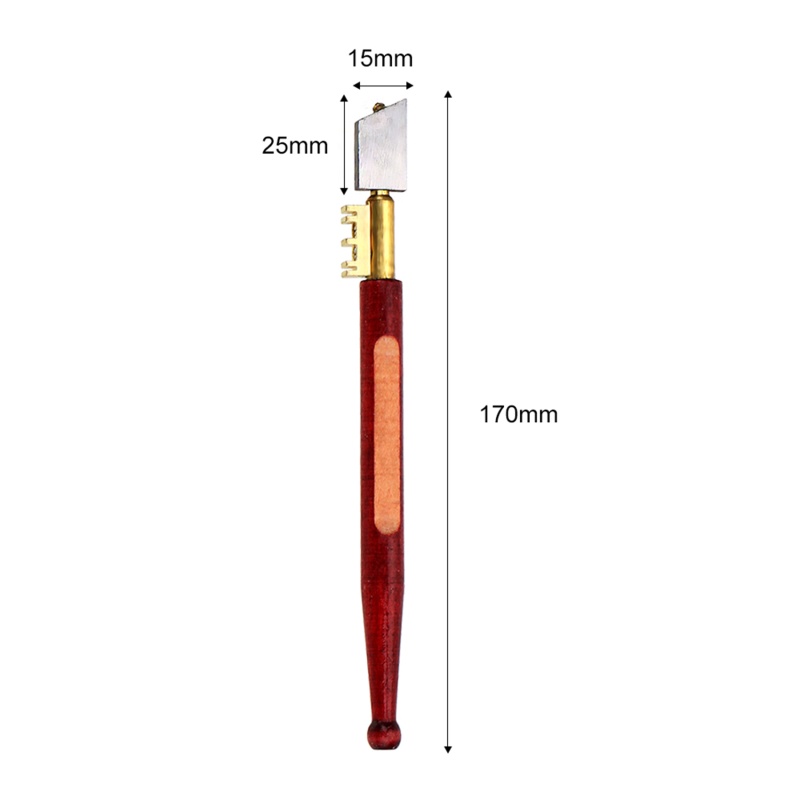Single Diamond Glass Cutter Portable Pisau Tajam Pemotong Berlian Kaca