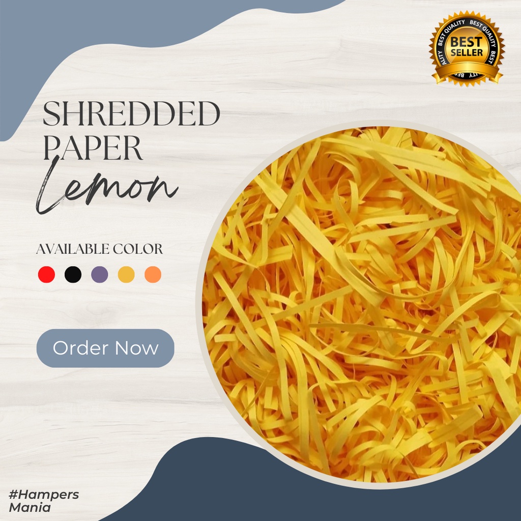 

Kertas serut warna lemon premium untuk hampers/kertas cacah/shredded paper