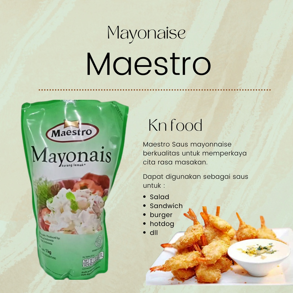 

KHUSUS GOJEK GOKILAT-1 Dus Mayonaise Maestro -10Kg - Mayonaise Maestro