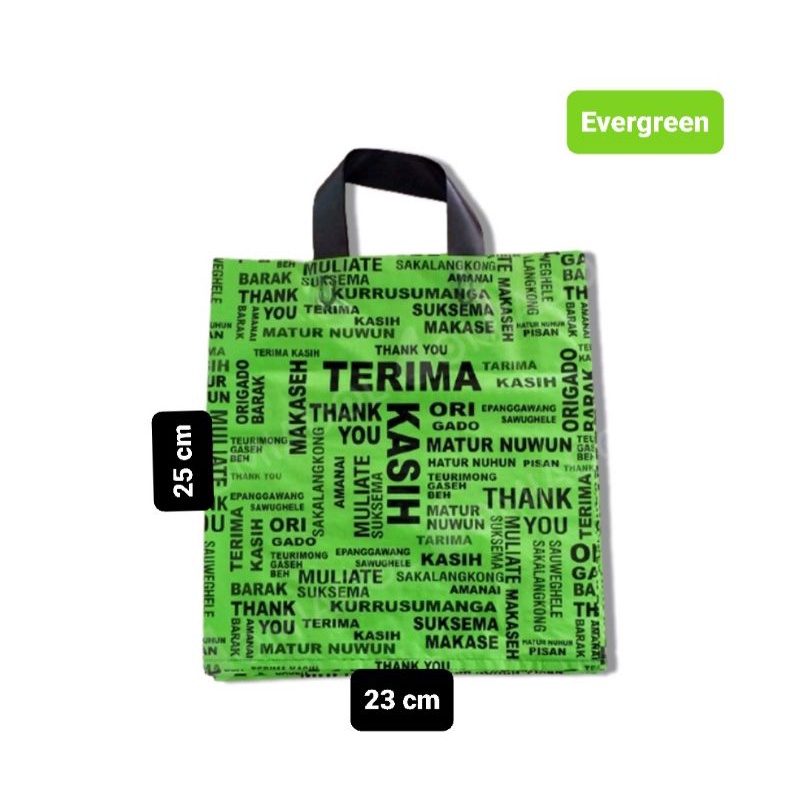 23x25cm Kantong Plastik Olshop Motif Thank You Plastik Thank You