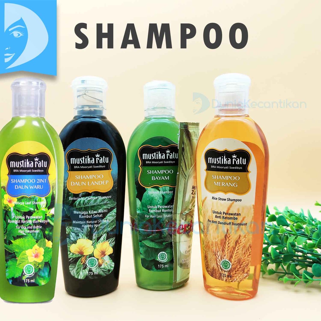 Mustika Ratu Shampoo All Series 175ml Perawatan Rambut Shampo Bayam Merang Daun Waru Daun Lendap Hair Care Treatment