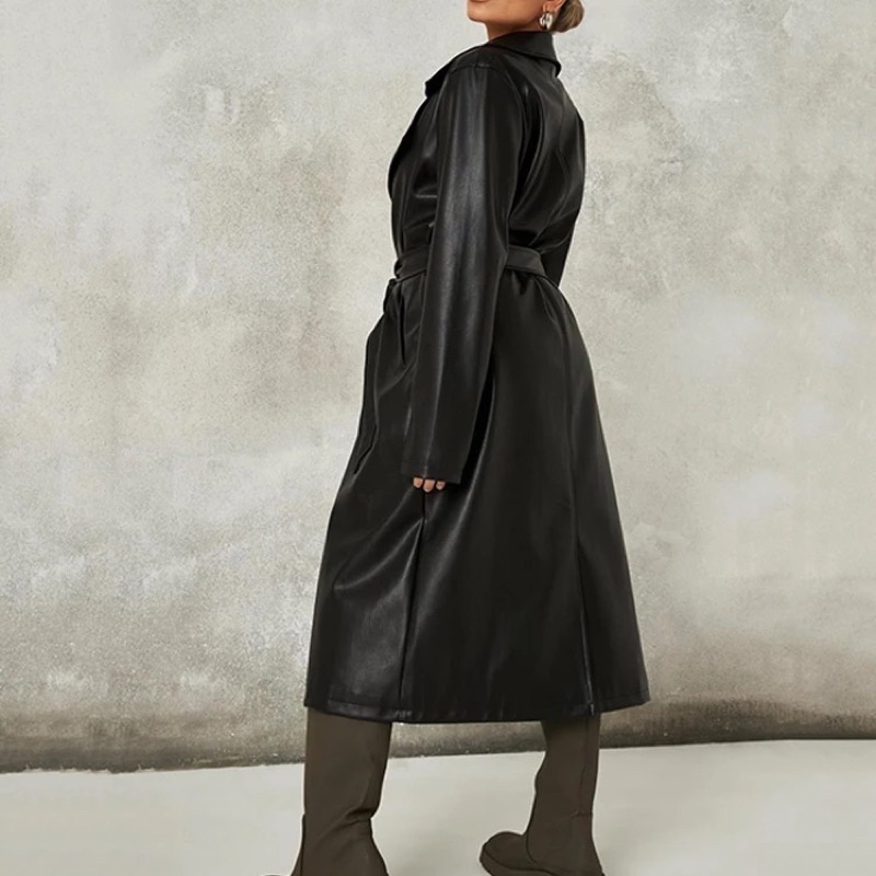 Long Coat Unisex Leather