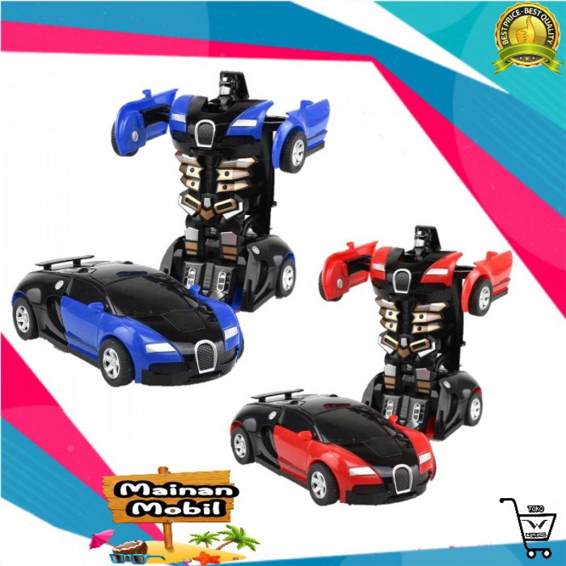 Mainan Mobil Inertia Collision Action Figure Transformer