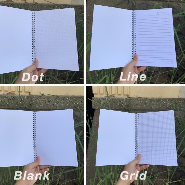 

ㅖ NOTEBOOK/JURNAL GRID/DOTTED/ BLANK/LINE A5 わ
