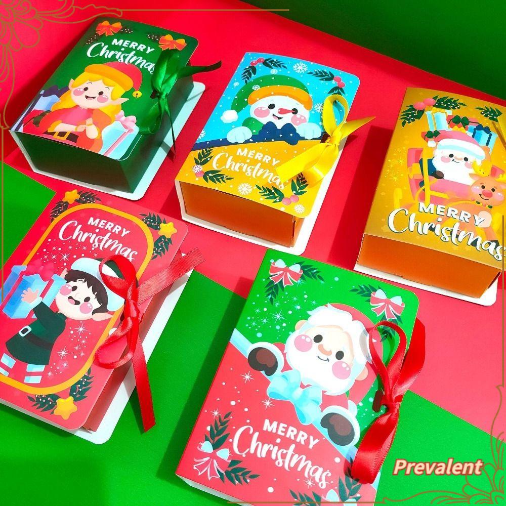 Preva 5Pcs Natal Gift Box Seri Buku Ajaib Suvenir Pesta Navidad Desain Buku Pesta Candy Box