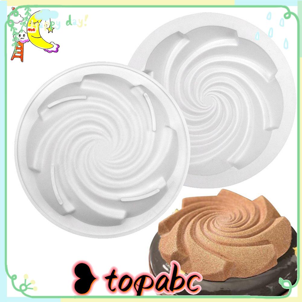 Top 3D Bulat Cyclone Spiral DIY Craft Sabun Cetakan Jelly Dome Mousse Moulds