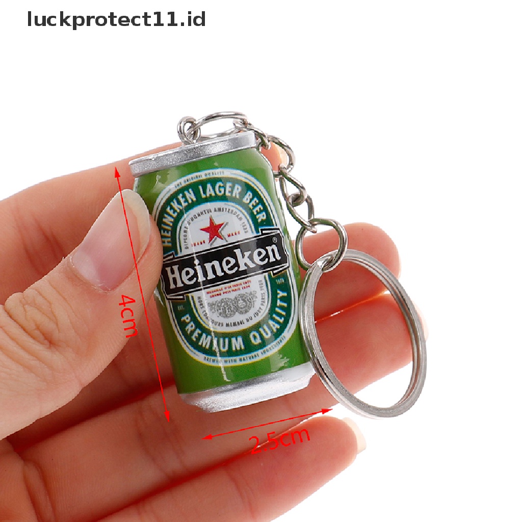 /Fashion Hot// Fashion// Simulasi Kaleng Bir Gantungan Kunci Beer Can Keyring Pasangan Keren Ransel Dekor.