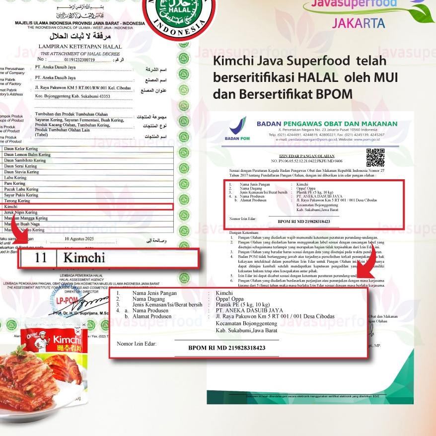 

KIMCHI Sawi Fresh / Kimchi Halal / Kimchi Korea 1KG - Makanan Korea