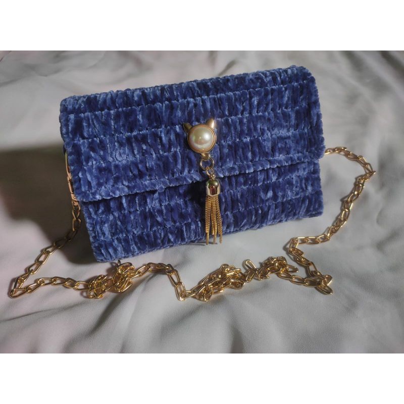 TAS RAJUT PLASTIK CANVAS  HANDMADE | Navi