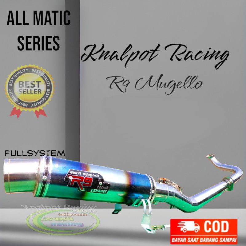 Knalpot Racing R9 all matic Beat Karbu Beat New Beat Fi Beat Street Beat Pop dll