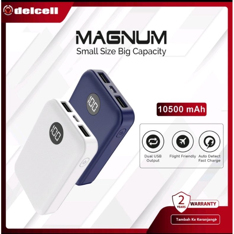 Powerbank Delcell Magnum 10000 mAh Original - Delcell Magnum Power Bank 10000mAh Resl Capacity