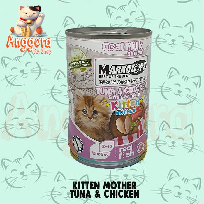 Markotops Kaleng 400gr Makanan Kucing Goat Milk 1DUS ( EKSPEDISI )