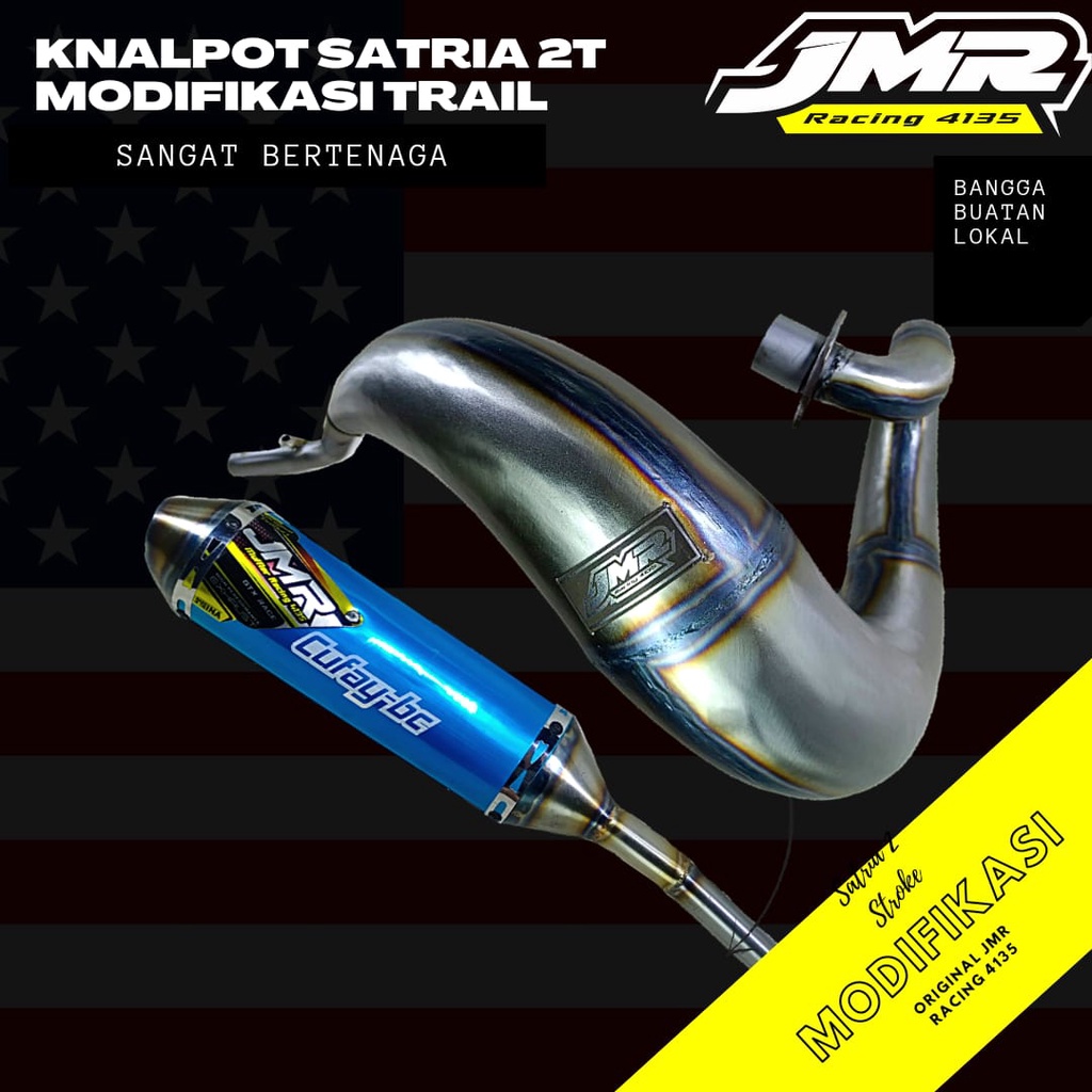 Knalpot Satria 2 Stroke modifikasi trail original jmr racing 4135