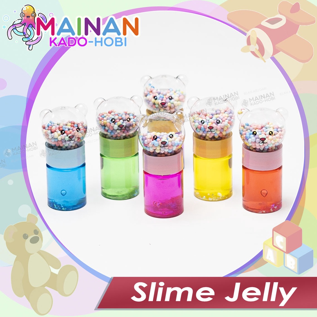 MAINAN EDUKASI ANAK SLIME JELLY KARAKTER KARTUN MULTICOLOUR