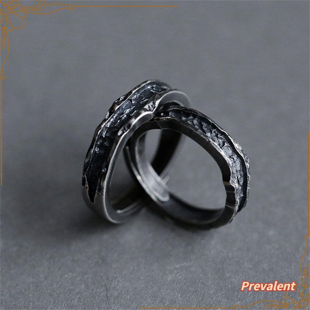 Preva Cincin Pasangan Perempuan Pria Vintage Biker Rock Gothic Hip Hop Janji