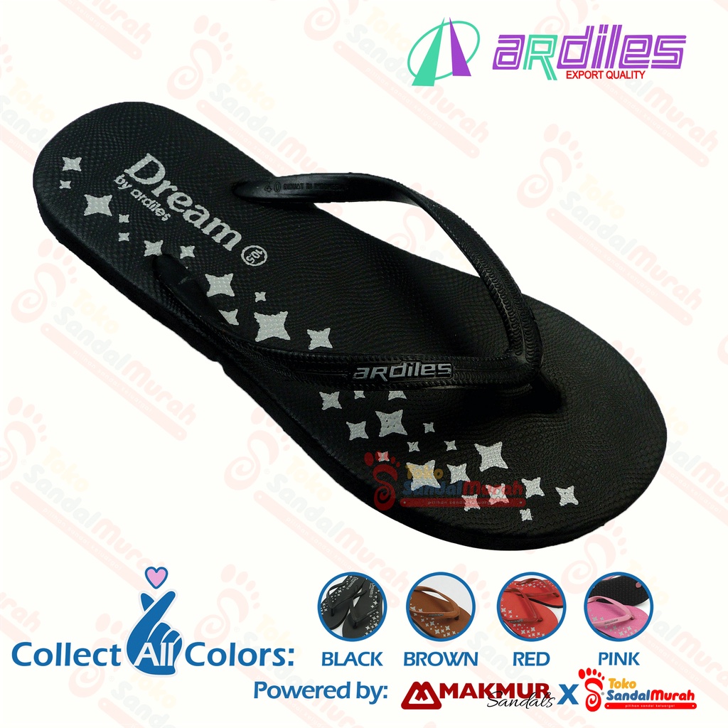 Toko Sendal Murah - Sandal Jepit Perempuan / Sandal Jepit Original Ardiles / Sandal Nyaman Rumahan / Sandal Jepit Motif Bintang [Toko Sendal Murah LDS 10 Ardiles Tiara]