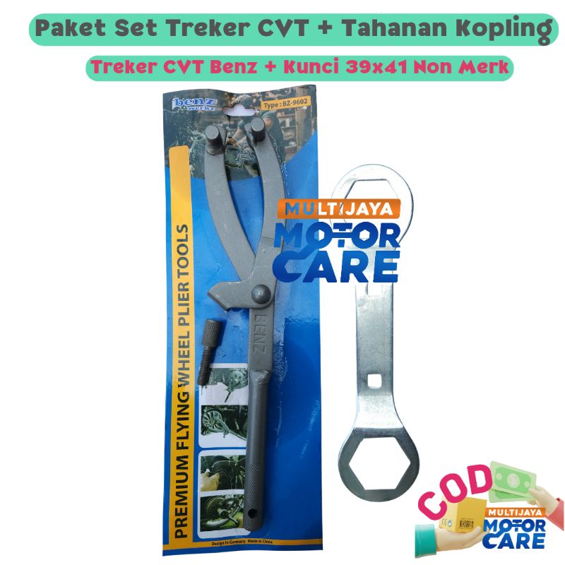 PAKET MURAH Treker CVT + Kunci Mur Kopling Ring 39X41 Tutup Klep 17x24