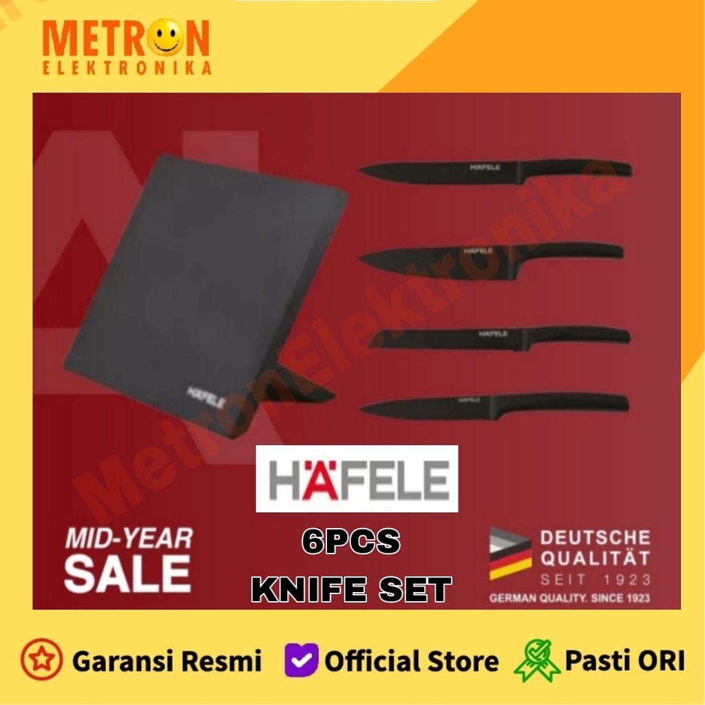 Hafele Magnetic Stand Knife Set - Pisau Set Premium Isi 5