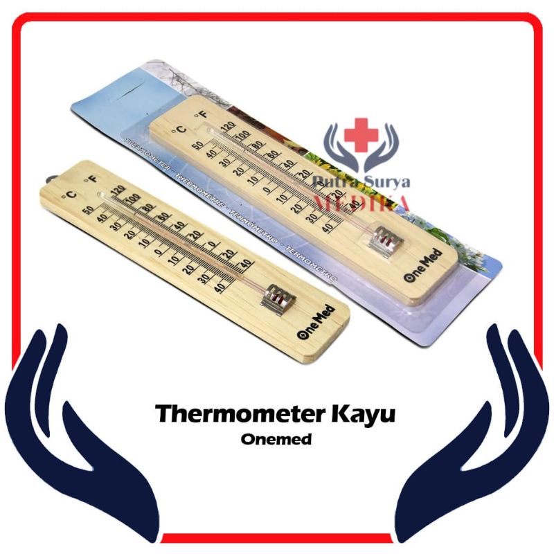 Termometer Ruang Kayu Onemed - Alat Ukur Suhu Ruangan